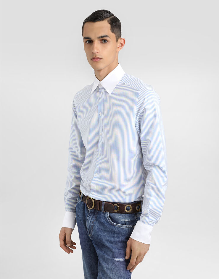 Dolce & Gabbana Striped cotton shirt Multicolor G5MM4ZFBTAK