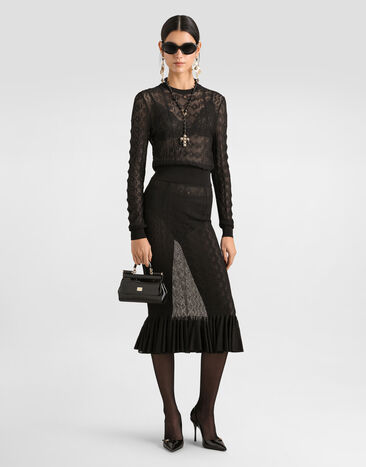 Dolce & Gabbana Lace pullover Black FXXCSTJBMP8