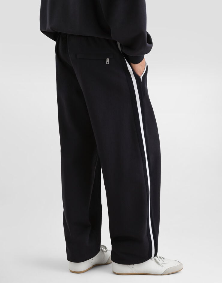 Dolce & Gabbana Cotton fleece jogging trousers Blue GP24MZHU7X7