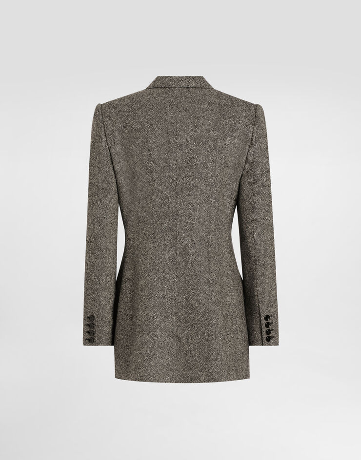 Dolce & Gabbana Single-breasted jacket in dotted wool Multicolor F29QGTFMBAR