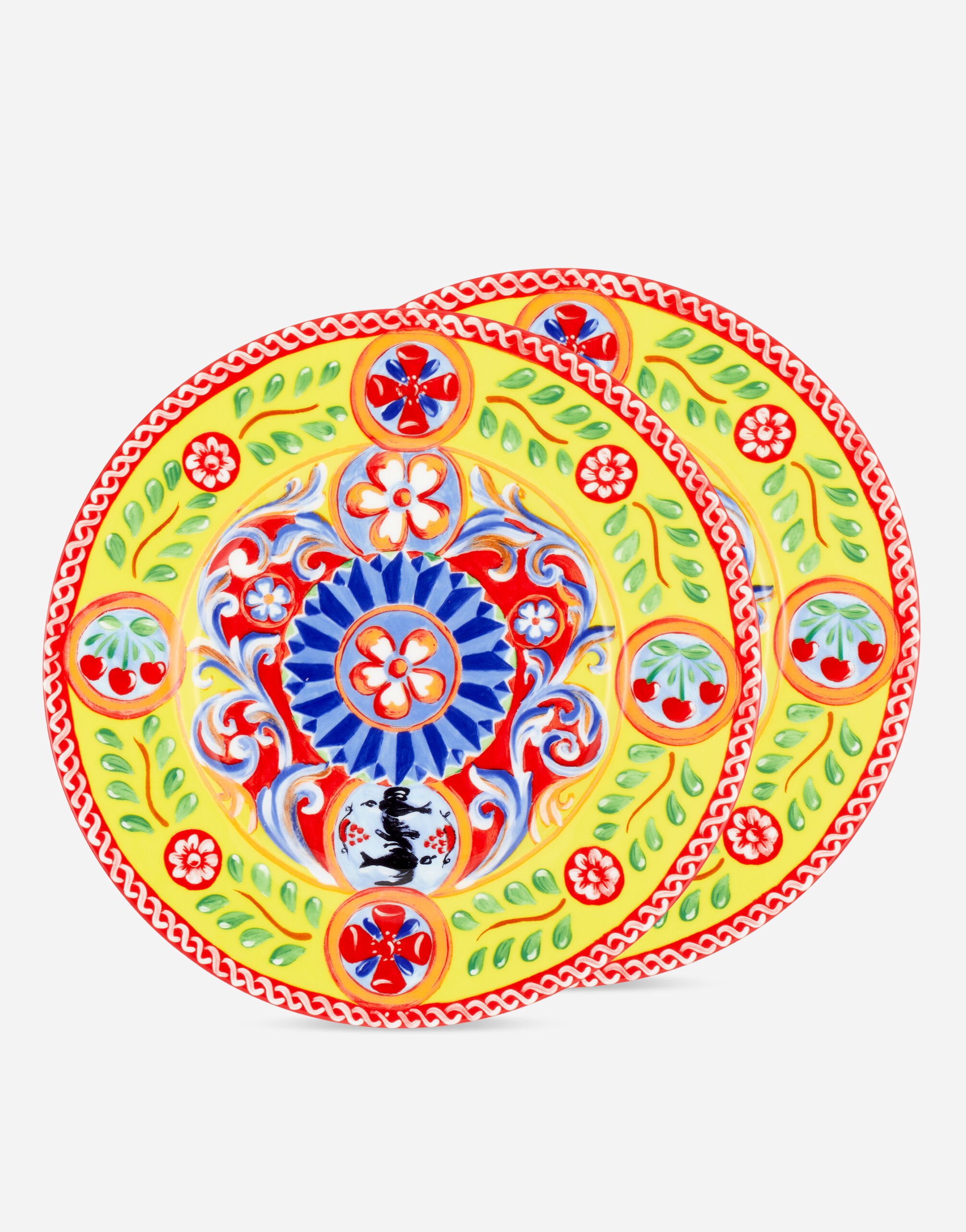 Dolce & Gabbana Набор из 2 плоских тарелок из тонкого фарфора разноцветный TC0085TCA48