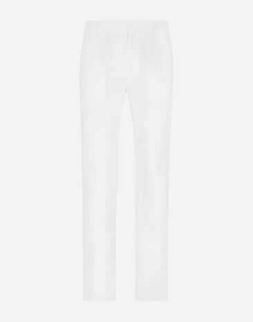 Dolce & Gabbana Tailored stretch linen pants White GP03JTFU9AQ