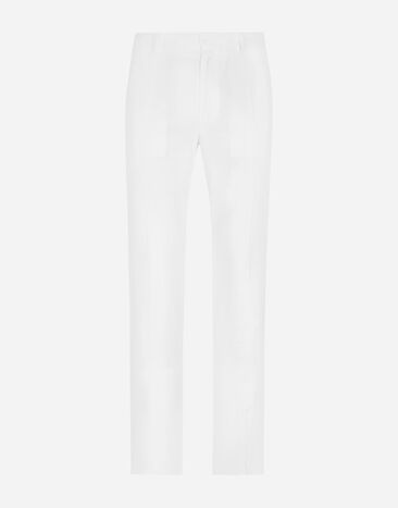 Dolce & Gabbana Tailored stretch linen pants White G2QS6TFR4A4