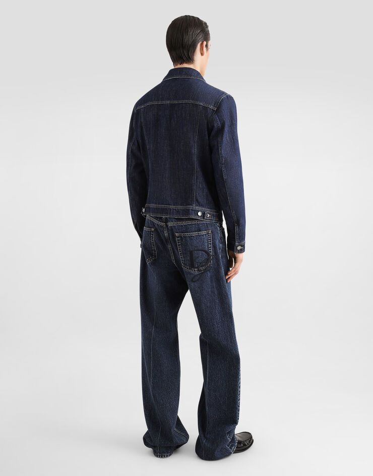 Dolce & Gabbana Cotton denim jacket with bejeweled detailing Multicolor G9BKPZG8MF8