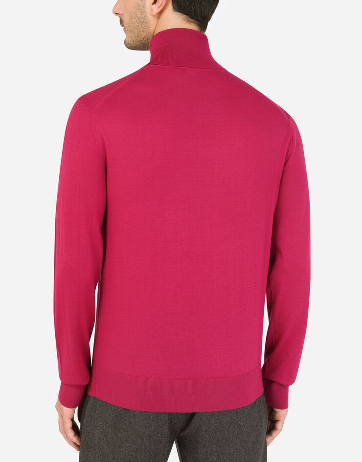 Dolce & Gabbana Pull Collo Alto Pink GXE65TJAV87