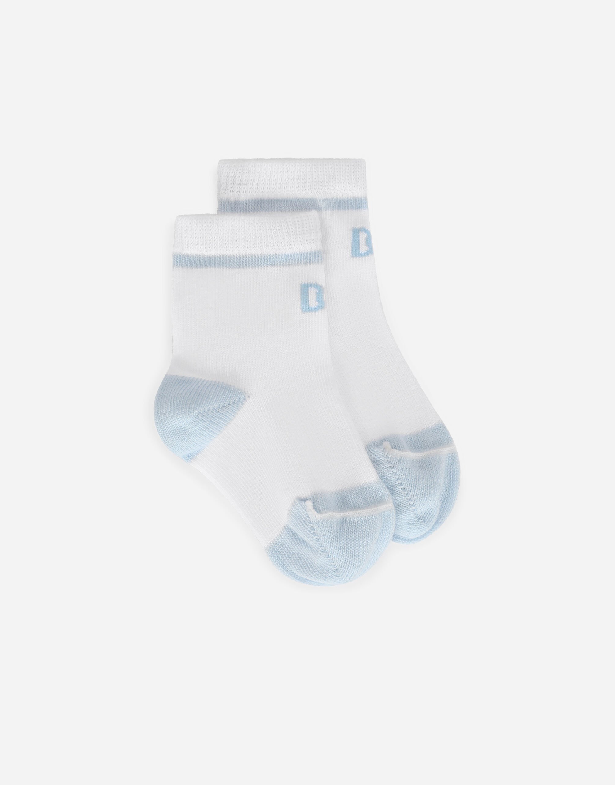 DolceGabbanaSpa Socks with jacquard DG logo Multicolor L4JWFNHS7MN