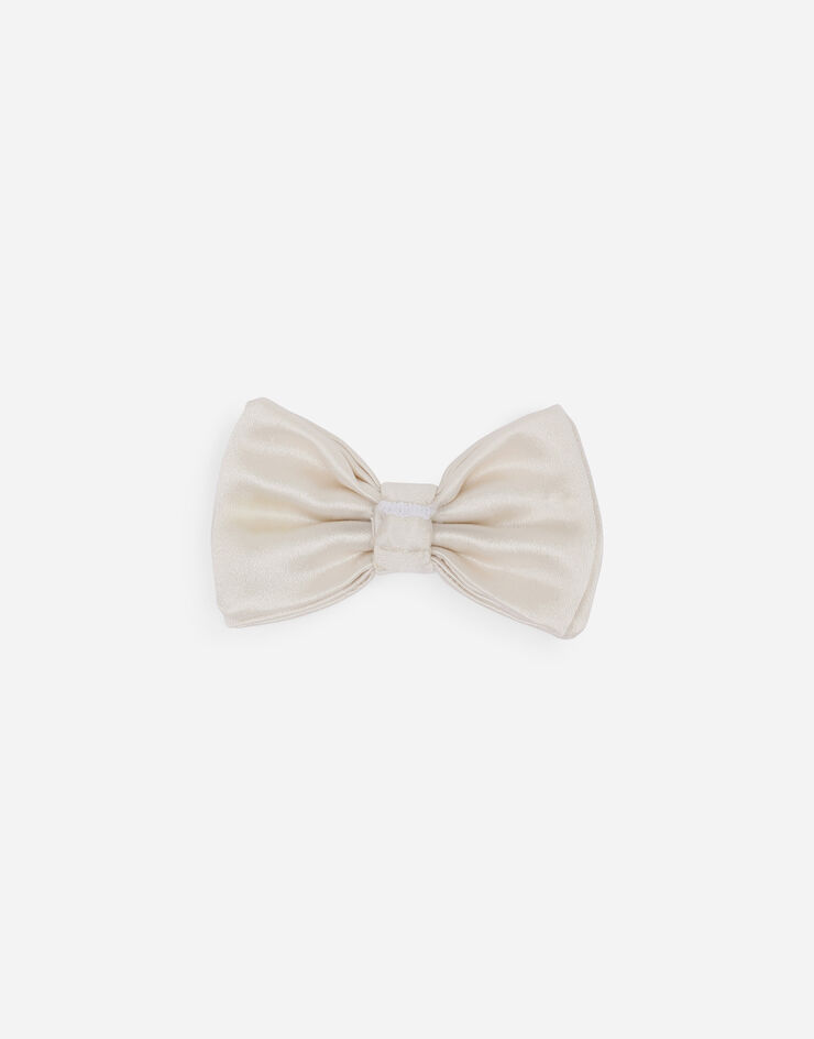 Dolce & Gabbana Silk duchesse bow tie White LN6A69FU1A9