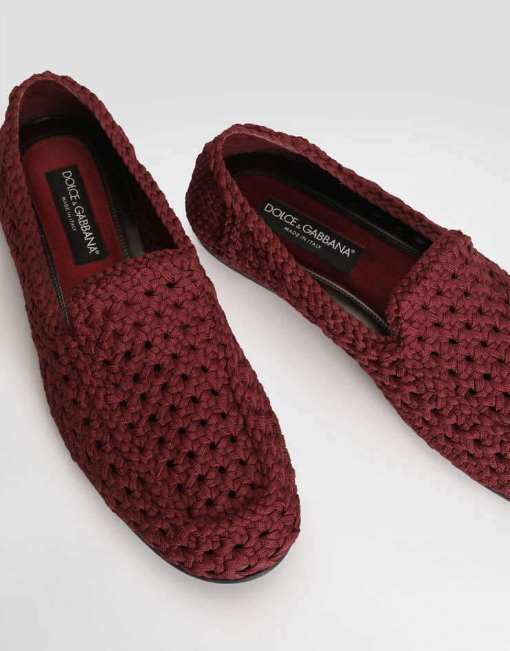 Dolce & Gabbana Slippers in woven fabric Red A50774A0677