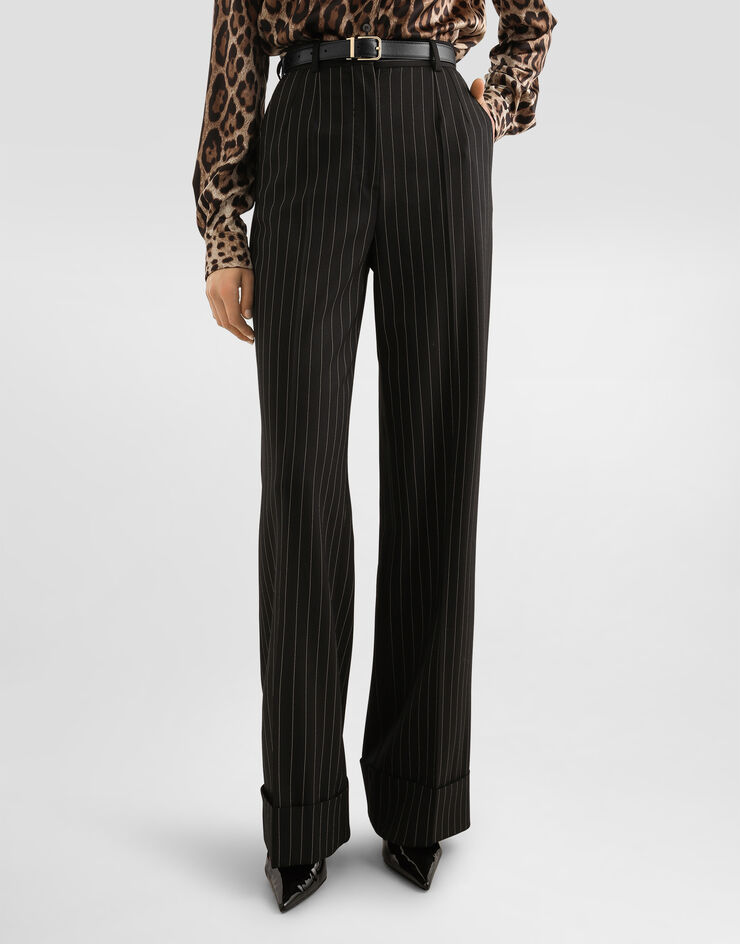 Dolce & Gabbana Pinstripe bi-stretch wool trousers Multicolor FTBM0TFRBC0