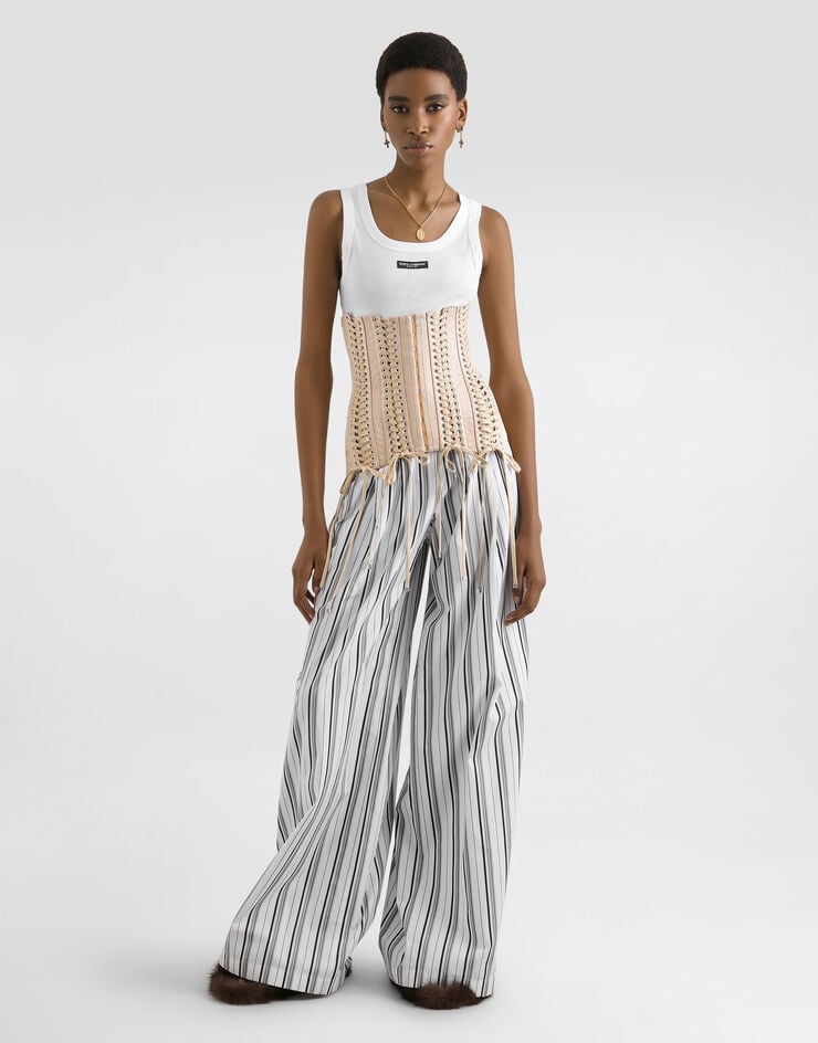 Dolce & Gabbana Silk duchess belt Pink FB420AFU1KM