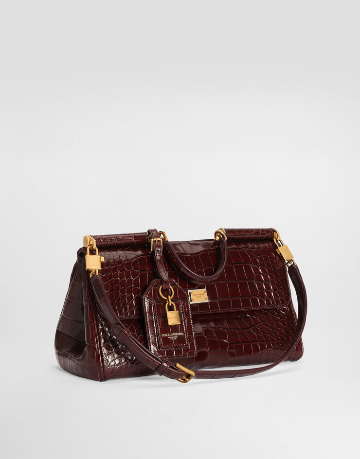 Dolce & Gabbana Medium My Sicily bag in alligator Dolce & Gabbana Medium My Sicily bag in alligator Bordeaux BB7782B2EN0