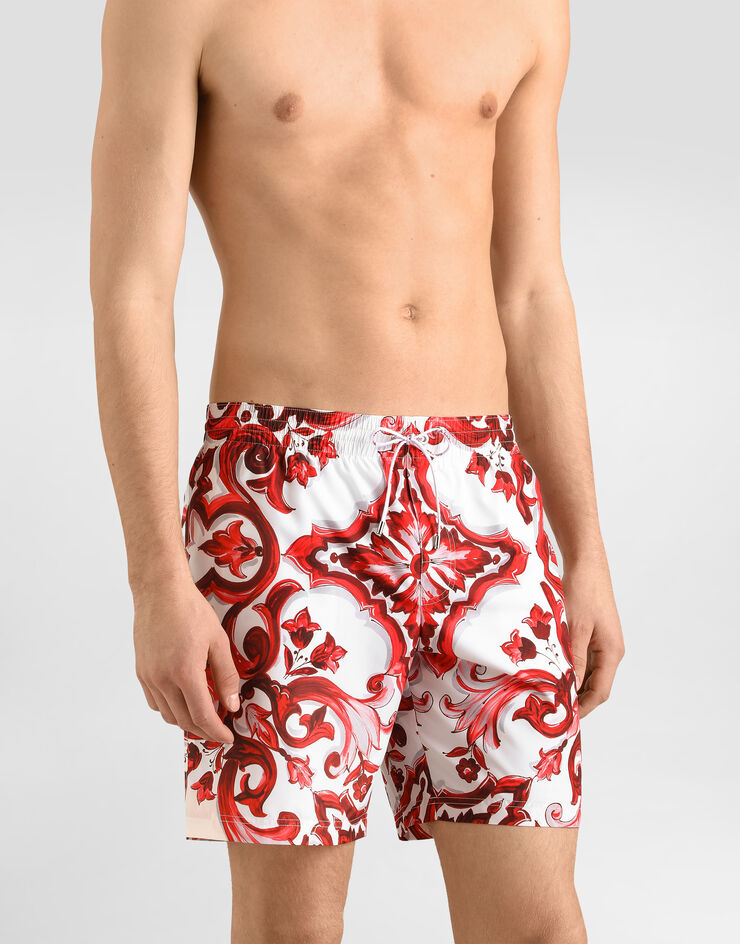 Dolce & Gabbana Majolica-print medium boxer shorts Multicolor M4A13TFSSLN