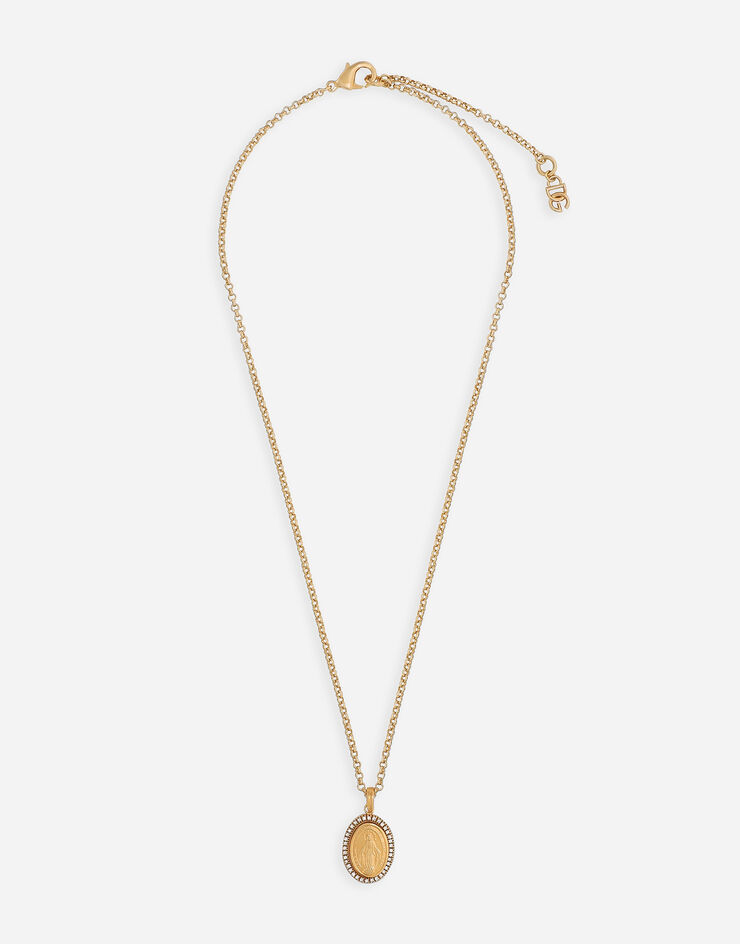 Dolce&Gabbana Lange Halskette mit Medaille Gold WNP6X2W1111