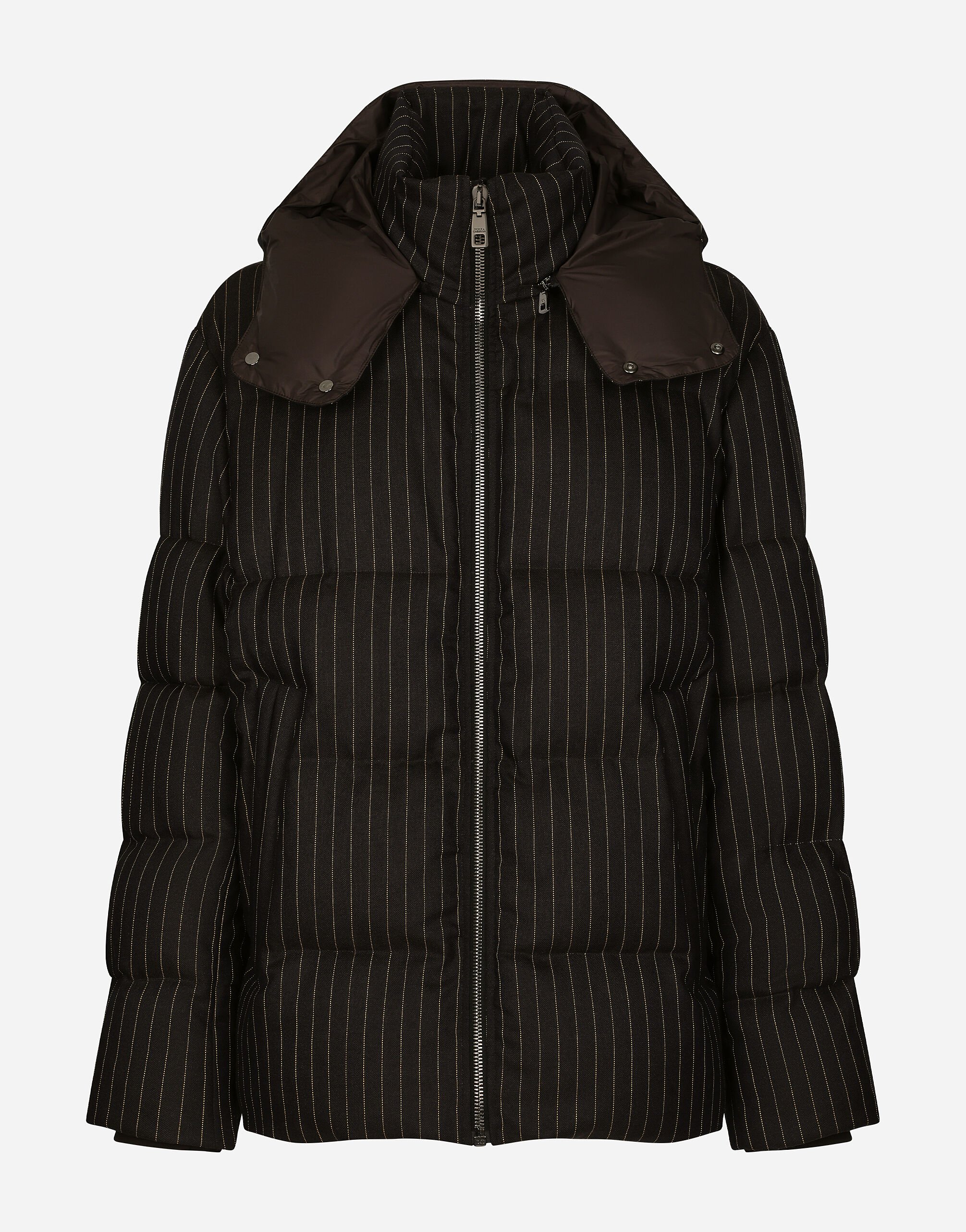 Dolce & Gabbana Quilted pinstripe wool jacket Black G9PB9LFUL89