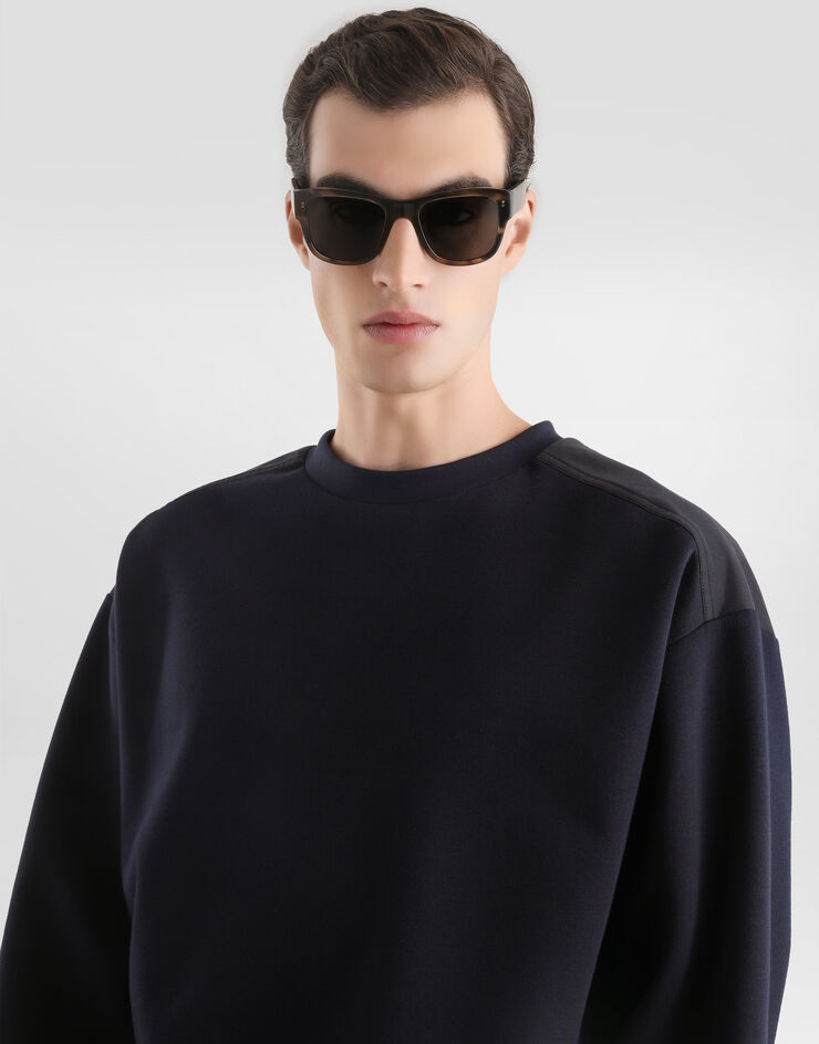 Dolce & Gabbana Double-faced sweatshirt Blue G9CBTTHUML9