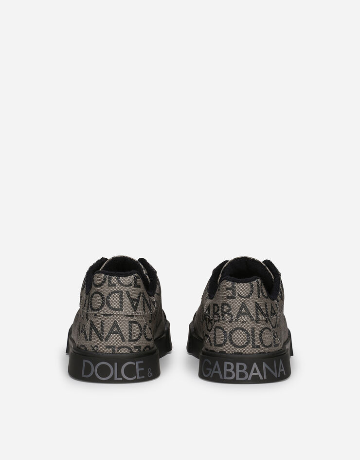 Dolce & Gabbana Sneakers Portofino en jacquard avec logo enduit Multicolore DA0702AJ699