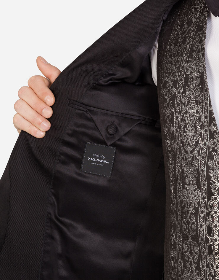 Dolce & Gabbana Casino-fit tuxedo jacket with gros-grain details MULTICOLORE G2MQ2THJMFK