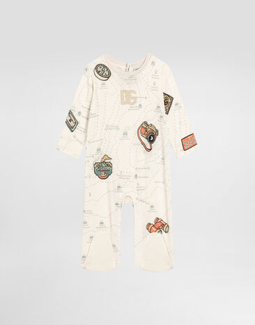 Dolce & Gabbana Set cadeau 3 pièces en jersey de coton à imprimé cartes géographiques Print L1JOBLII7IM