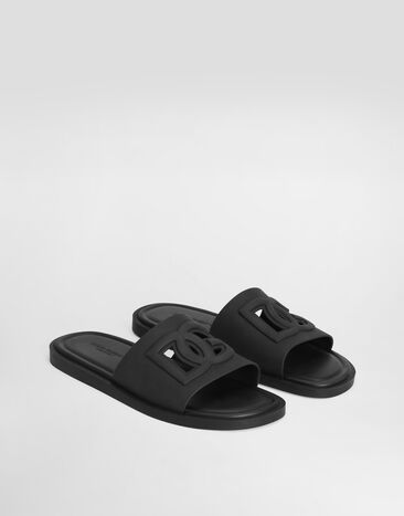 Dolce & Gabbana شبشب شاطئ مطاطي أسود CS2215AN994