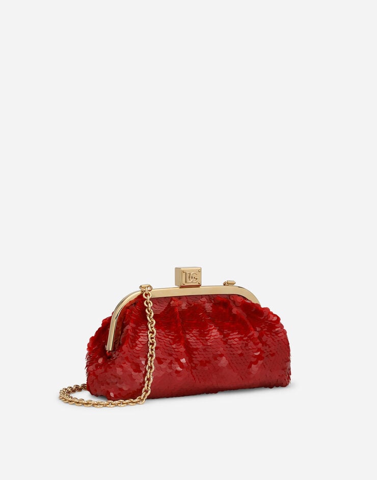 Dolce & Gabbana Clutch Maria de lentejuelas Rojo BB7368AH448