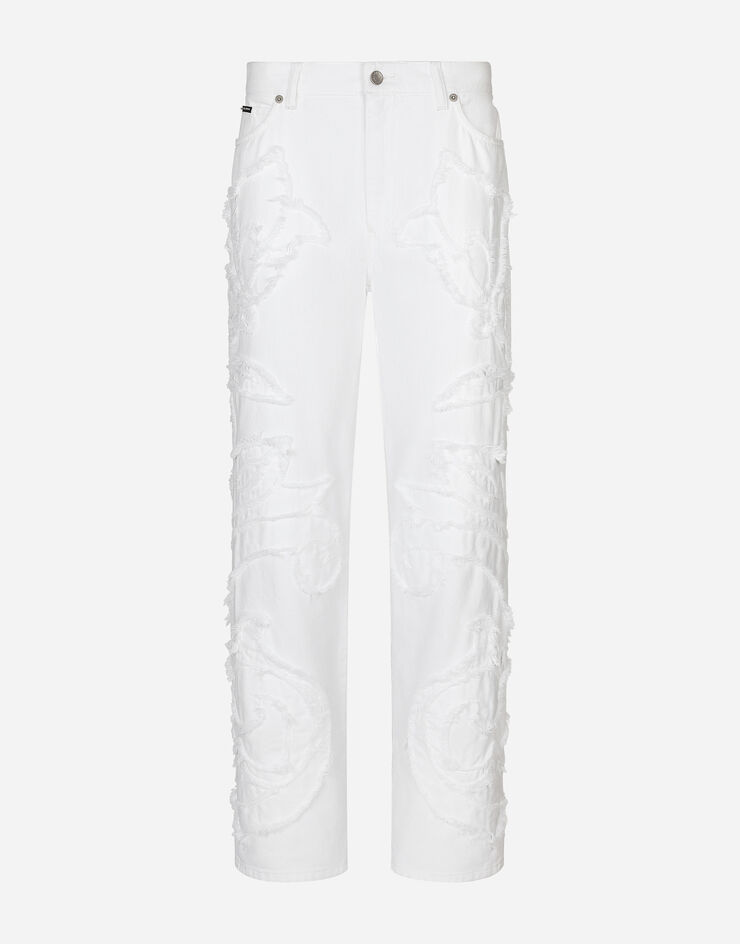 Dolce & Gabbana 男友款刺绣牛仔裤 多色 FTCGNZG8LC6