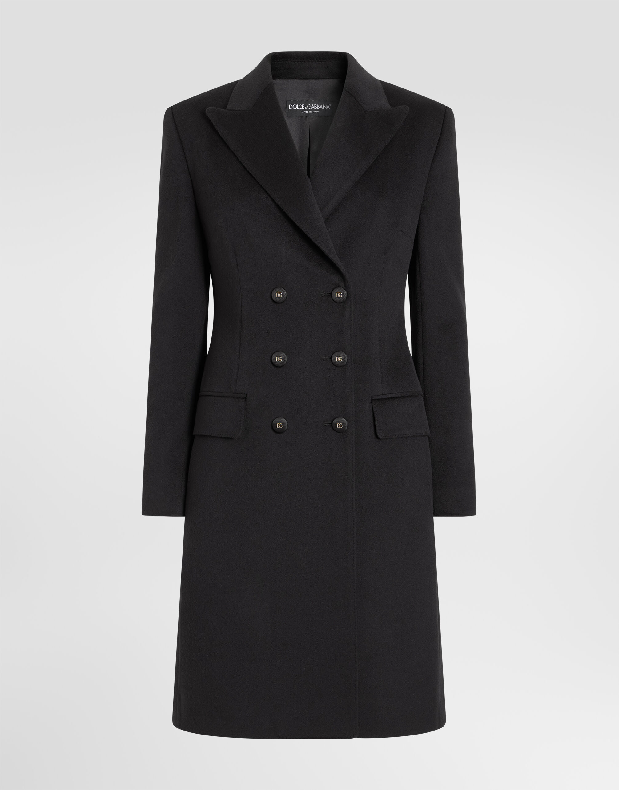 Dolce & Gabbanaドルガバ コート Dolce double-breasted wool coat in Black for Women | Dolce&Gabbana® US