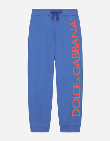 Dolce & Gabbana Jersey joggers with Dolce&Gabbana logo Print L4JQS3HS7NJ