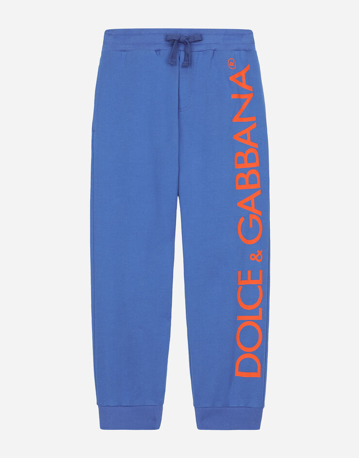 Dolce & Gabbana Pantalón de chándal de punto con logotipo Dolce&Gabbana Azul L4JPIGG7IXP