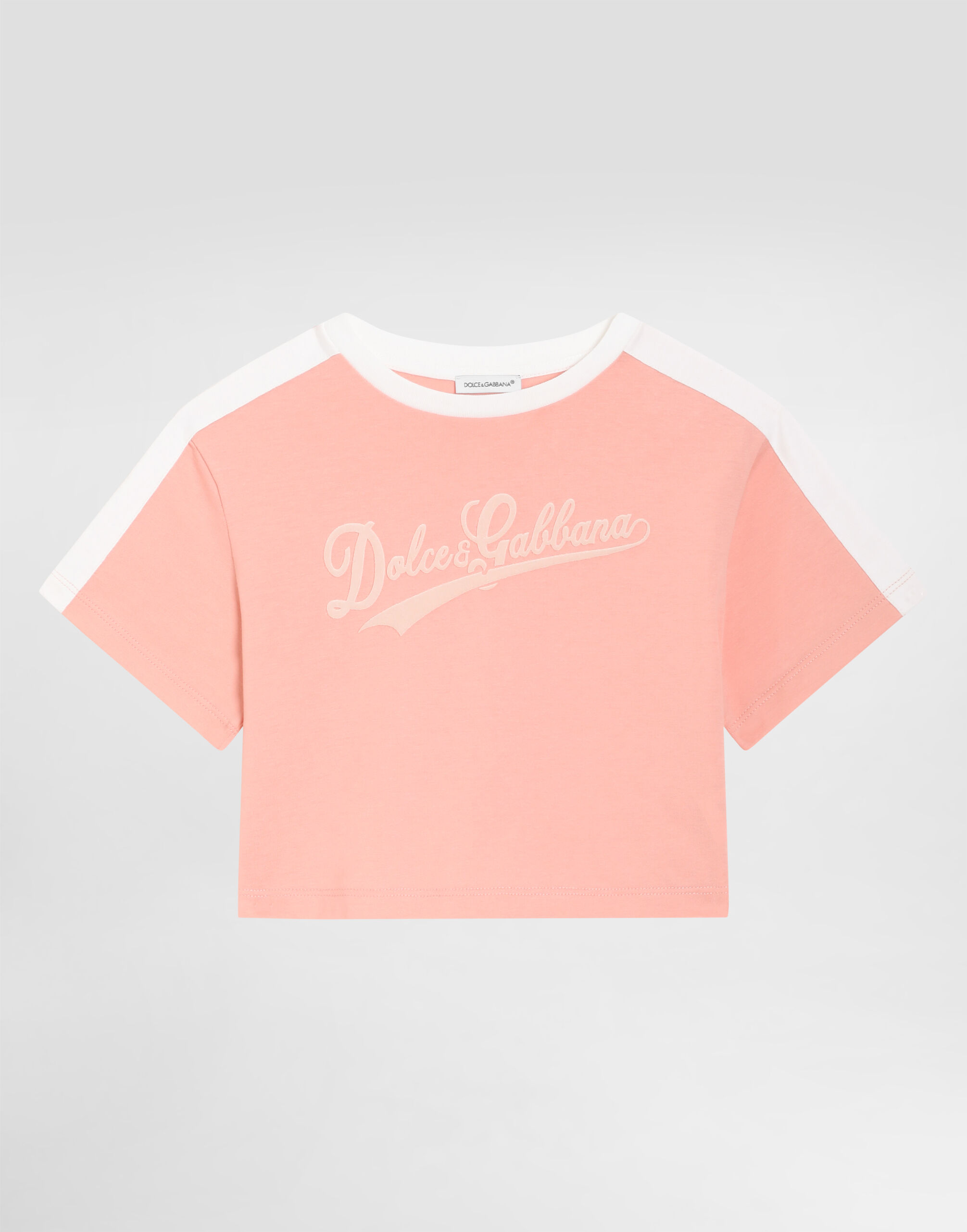 Pinkのガールズ プリント ジャージー Tシャツ | Dolce&Gabbana® Pinkのガールズ プリント ジャージー Tシャツ | Dolce&Gabbana®