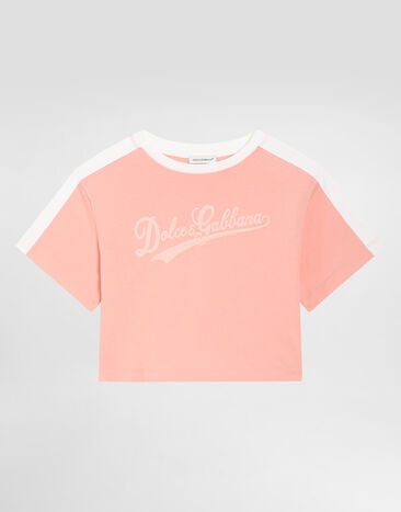 Dolce & Gabbana Jersey t-shirt with print Pink L5JTQGG7PWI