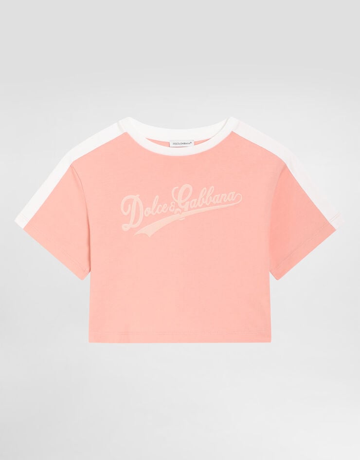 Dolce & Gabbana Jersey t-shirt with print Pink L5JTQGG7PWI