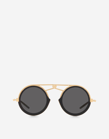Dolce & Gabbana Солнцезащитные очки DG ручной работы золотой и черный VG2285VM281