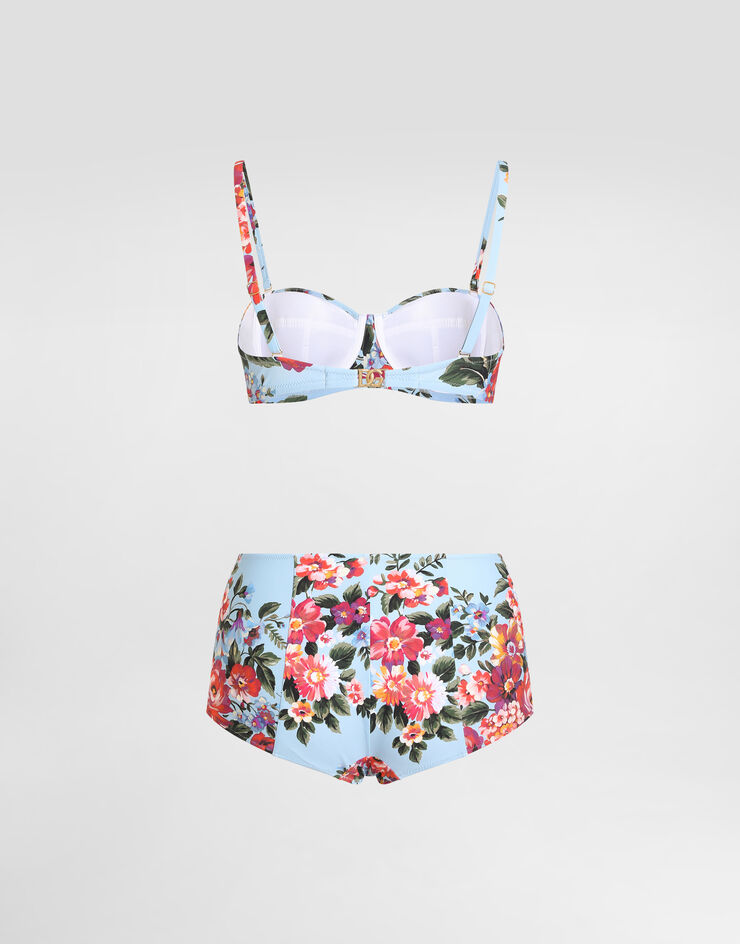Dolce & Gabbana Flower bouquet-print balconette bikini Multicolor O8A27JON0EI