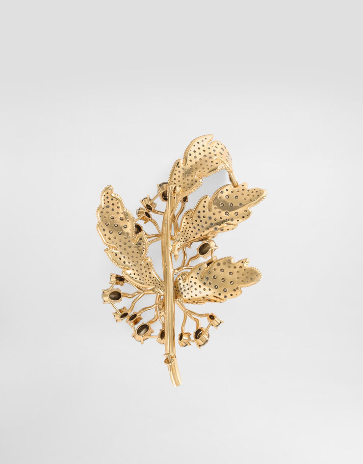 Dolce & Gabbana Brosche mit Blattmotiv Dolce & Gabbana Brosche mit Blattmotiv Gold WPS5F2W1111
