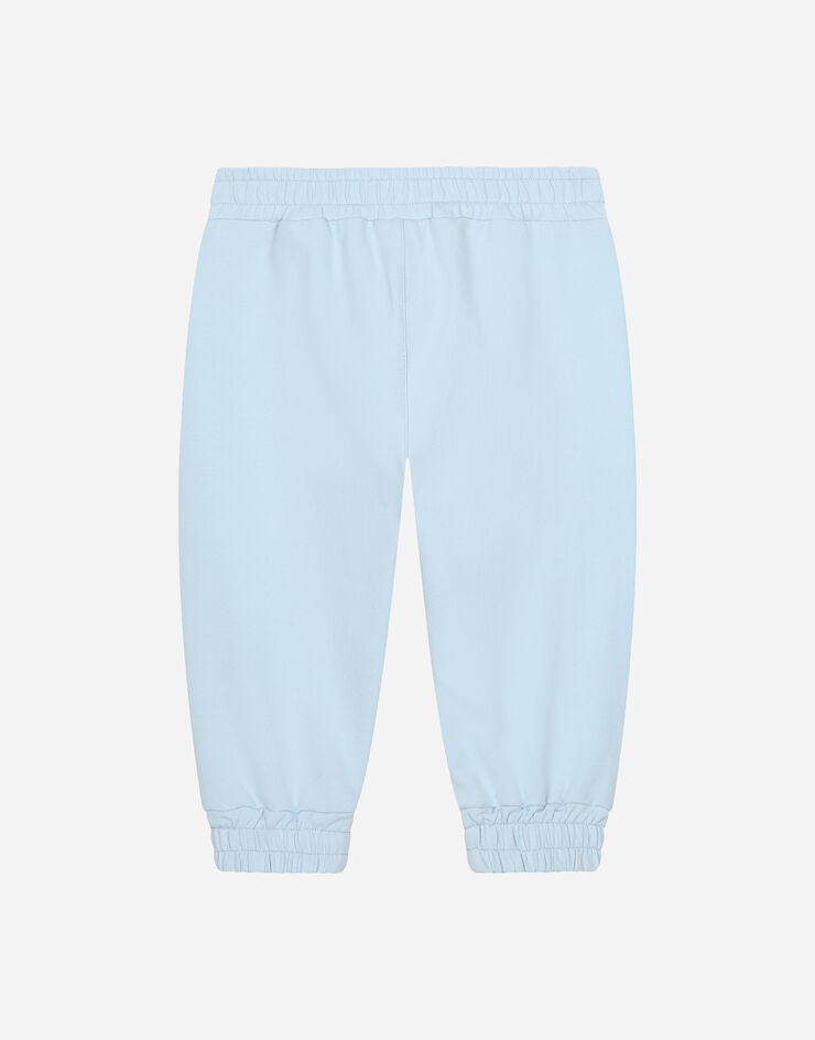 Dolce&Gabbana Jersey jogging pants with logo print Grey L1JPIEG7KR2