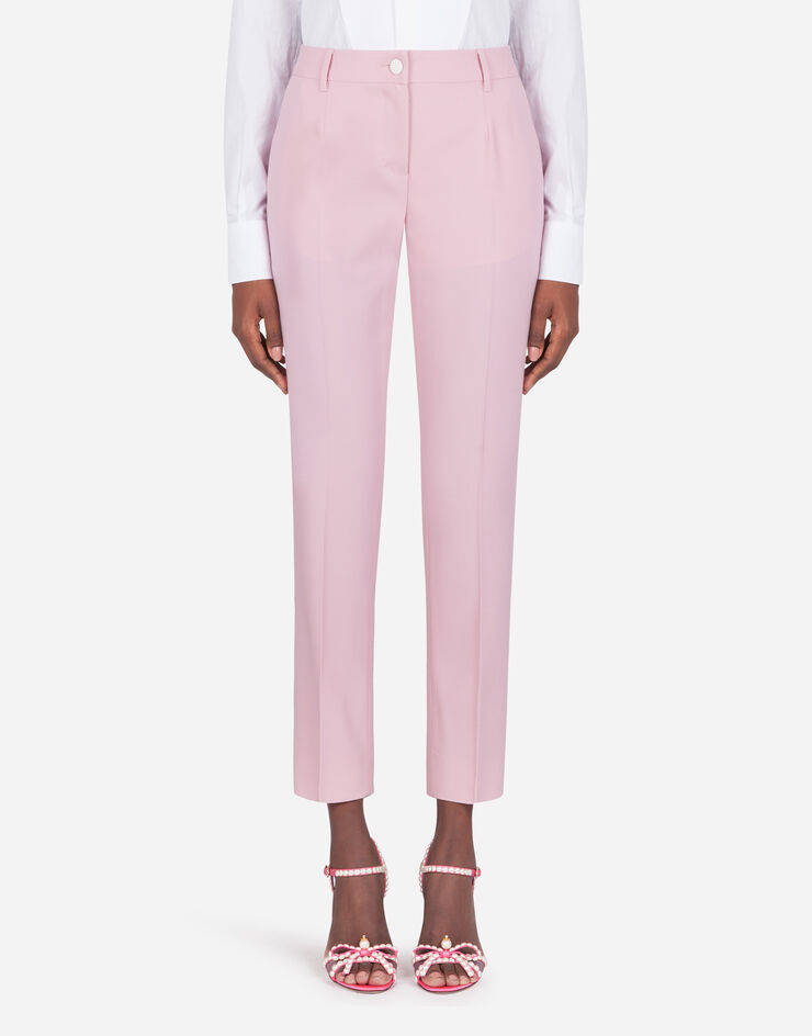 Dolce & Gabbana LOW-WAISTED WOOLEN FABRIC PANTS ROSA FTBRFTFUBAJ