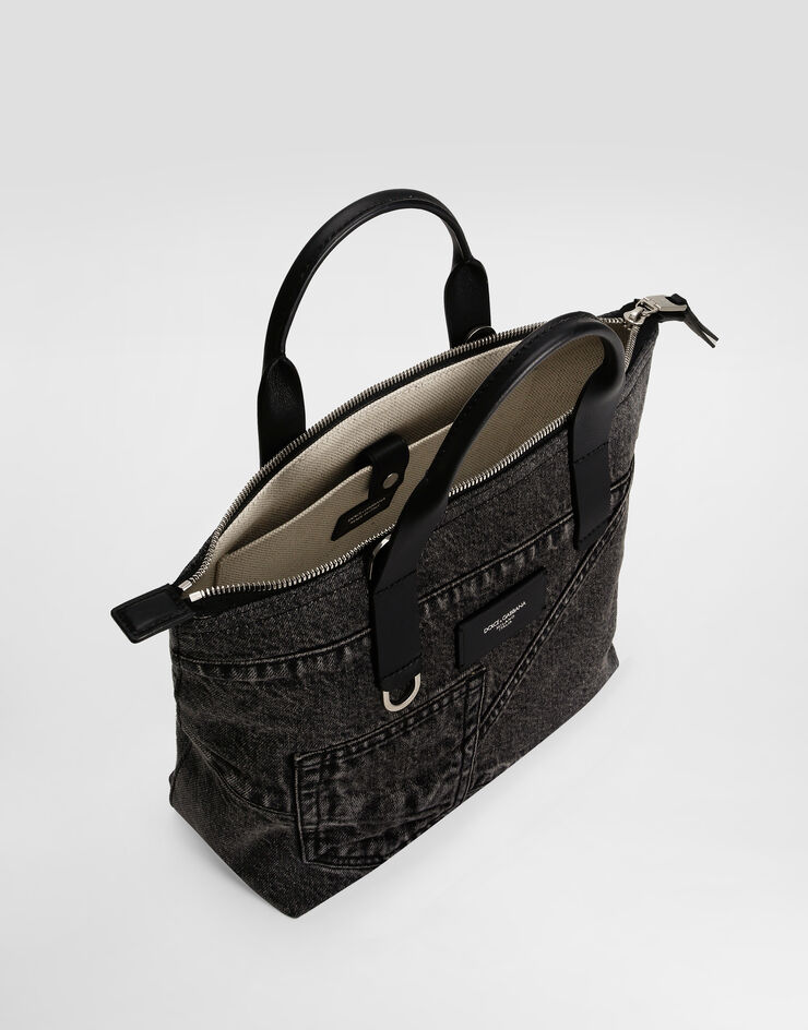 Dolce & Gabbana パッチワークデニム スモール ショッピングバッグ マルチカラー BM2384AN592