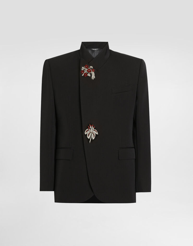 Dolce & Gabbana Double-breasted jacket inwool gabardine Black G2VO4ZFU21E