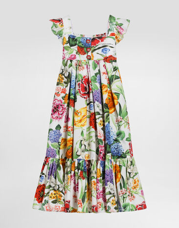 Dolce & Gabbana Poplin dress with floral print Print L54DE0FI5KS