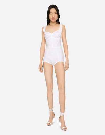 Dolce & Gabbana Corset bodysuit White F7X07TG9798