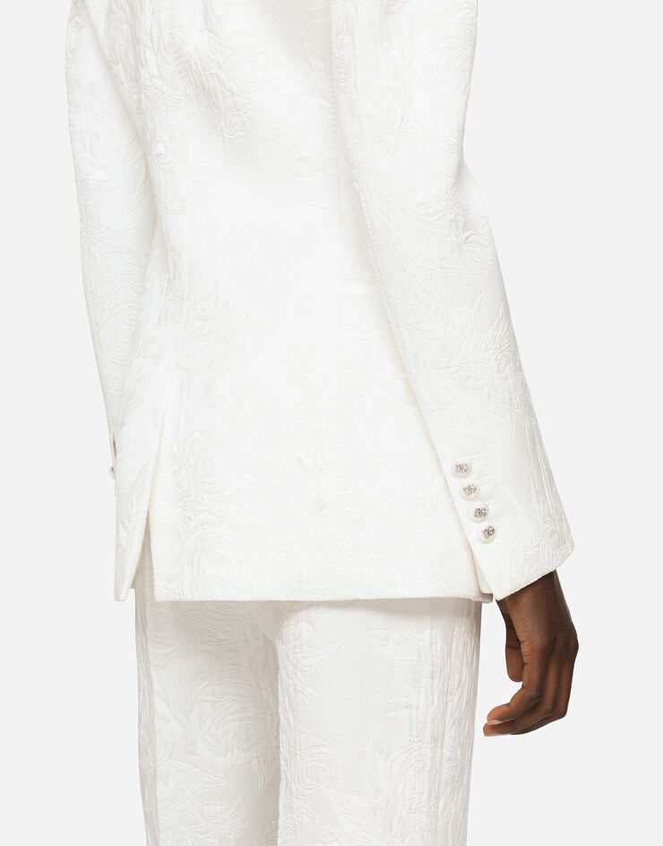 Dolce & Gabbana Floral brocade Turlington blazer White F29QGTHJMB8