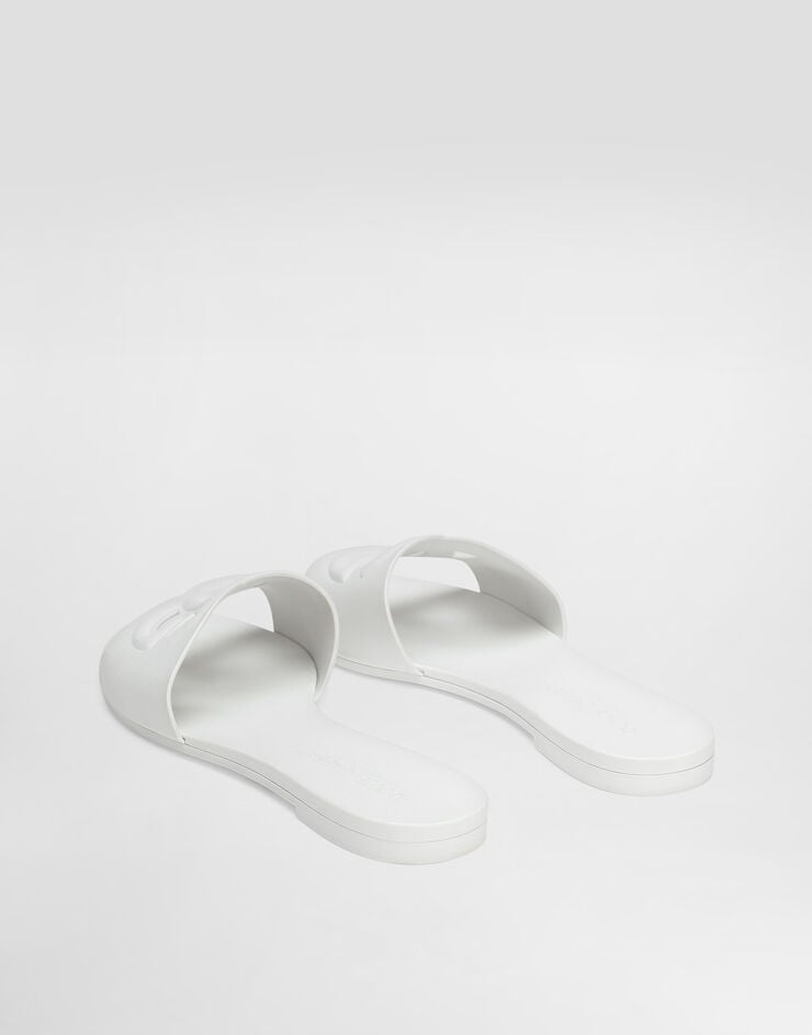 Dolce & Gabbana Rubber beachwear sliders Dolce & Gabbana Rubber beachwear sliders White CW2215AN994