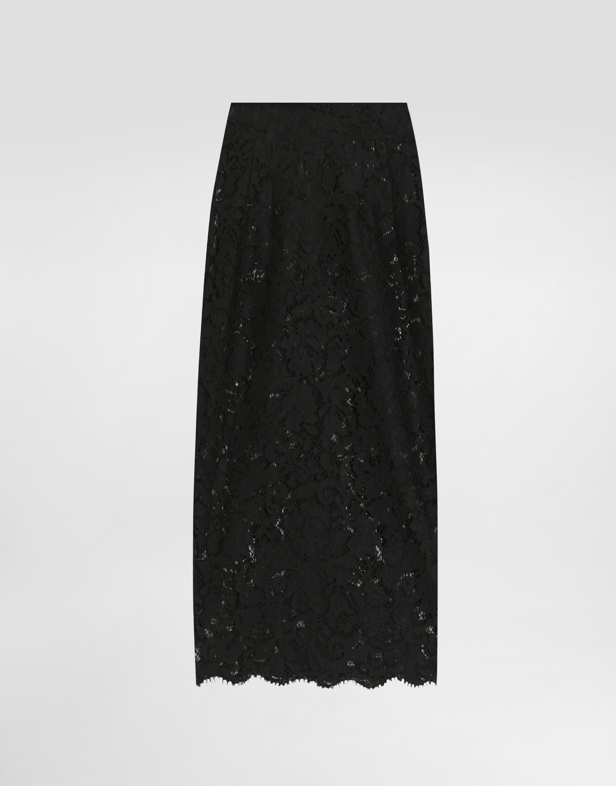 Cordonetto lace midi skirt in Black for Women | Dolce&Gabbana® US