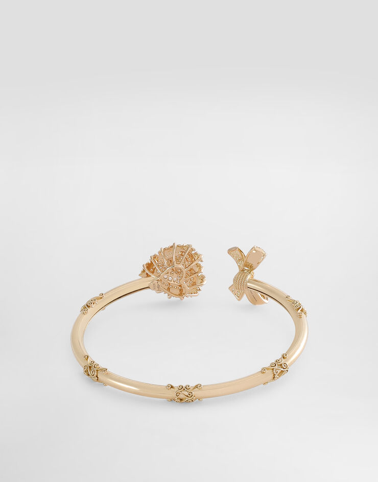Dolce & Gabbana Devotion bracelet in 18kt yellow gold with diamonds Gold WBND2GWYEDI