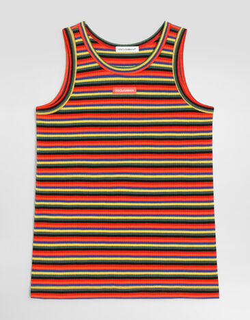 Dolce & Gabbana Striped jersey top Multicolor L5JN85FB7DL