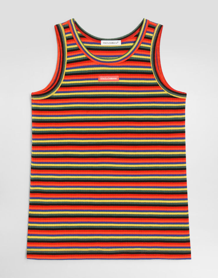 Dolce & Gabbana Striped jersey top Multicolor L5JN85FB7DL