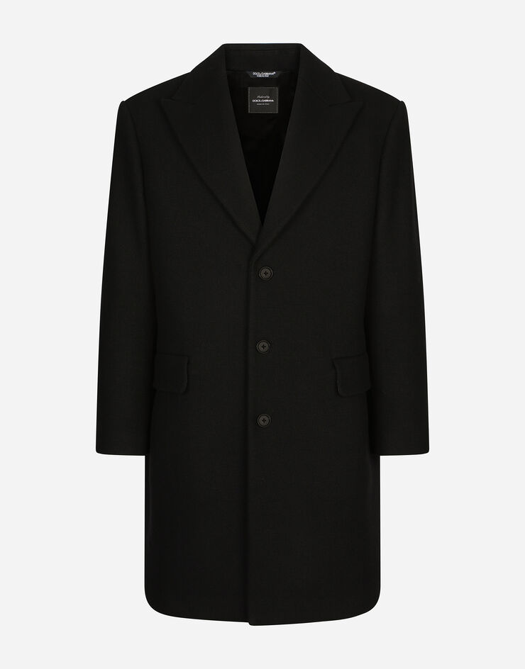 Dolce & Gabbana Single-breasted wool jersey coat Multicolor G033LTGF171