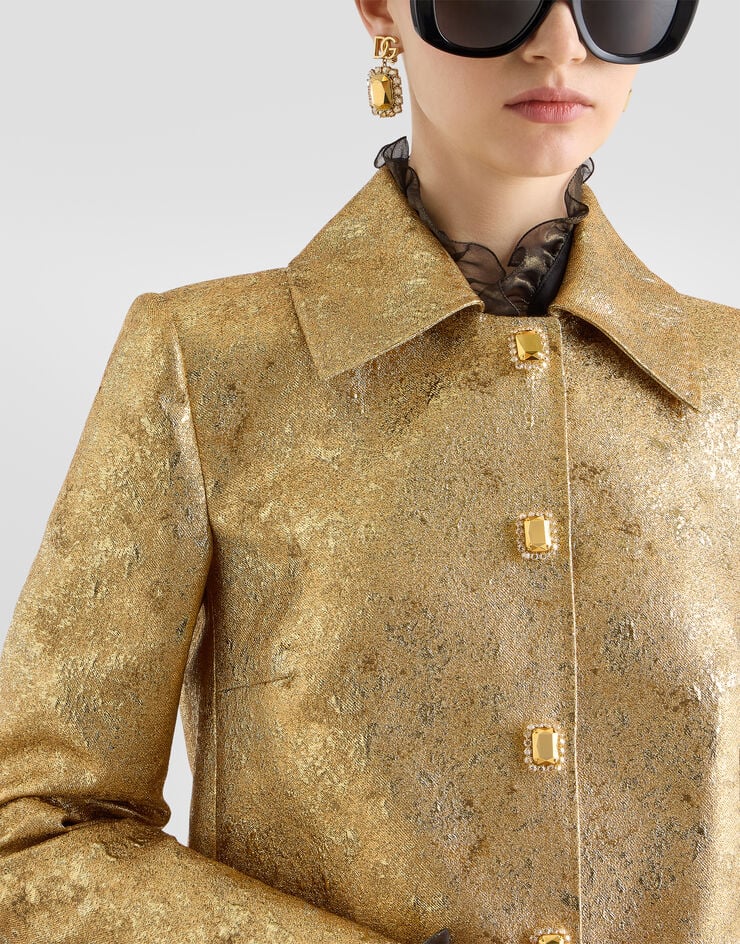 Dolce & Gabbana Lamé jacquard jacket Gold F27KWZFJODW