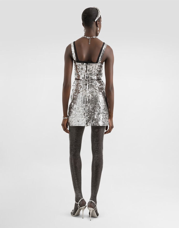 Dolce & Gabbana Sequin top Dolce & Gabbana Sequin top Silver F79AATFLSL3