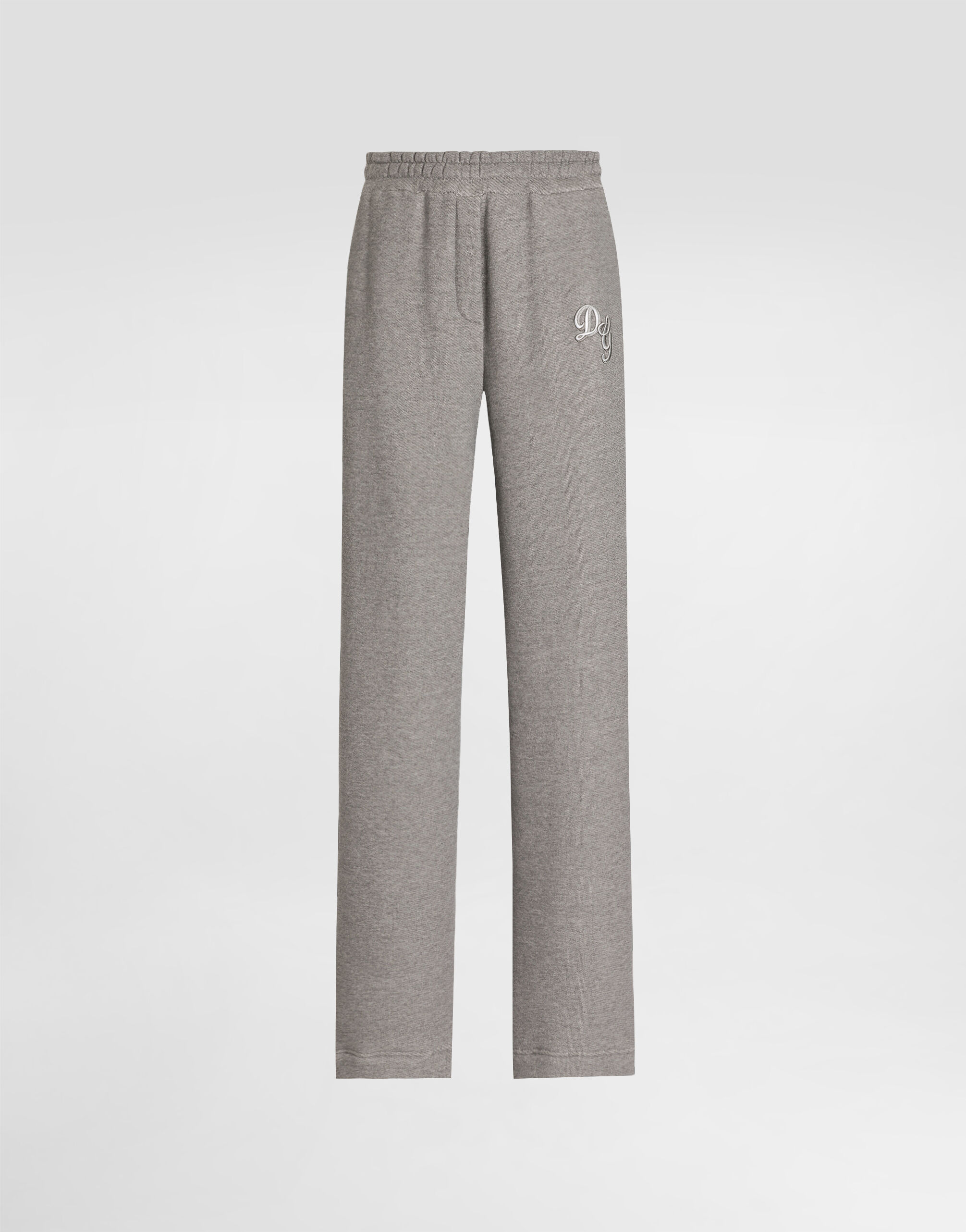 Fleece trousers with patch embroidery